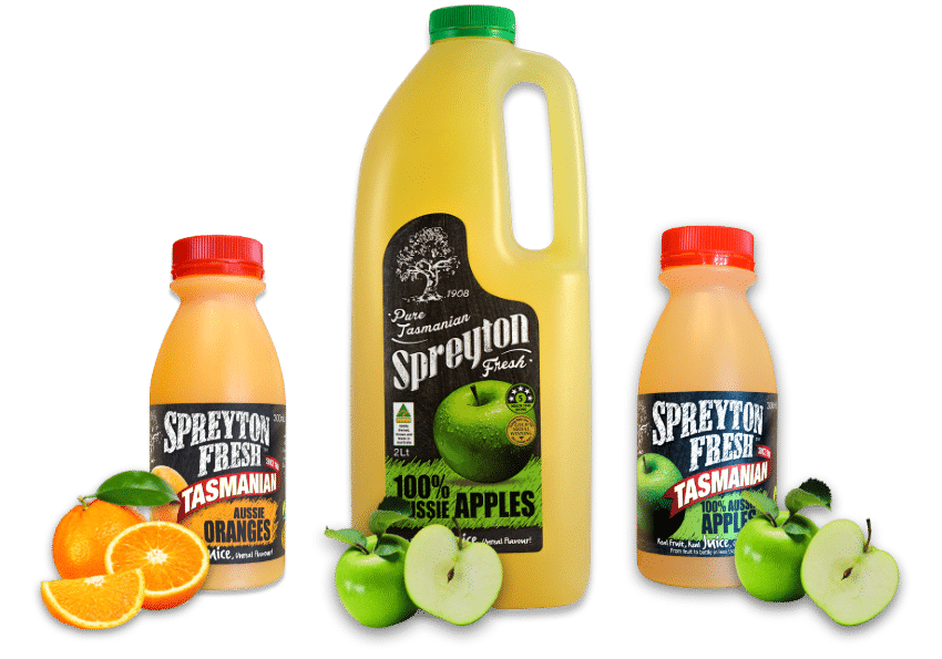 Spreyton Fresh mixed fruit Juices.